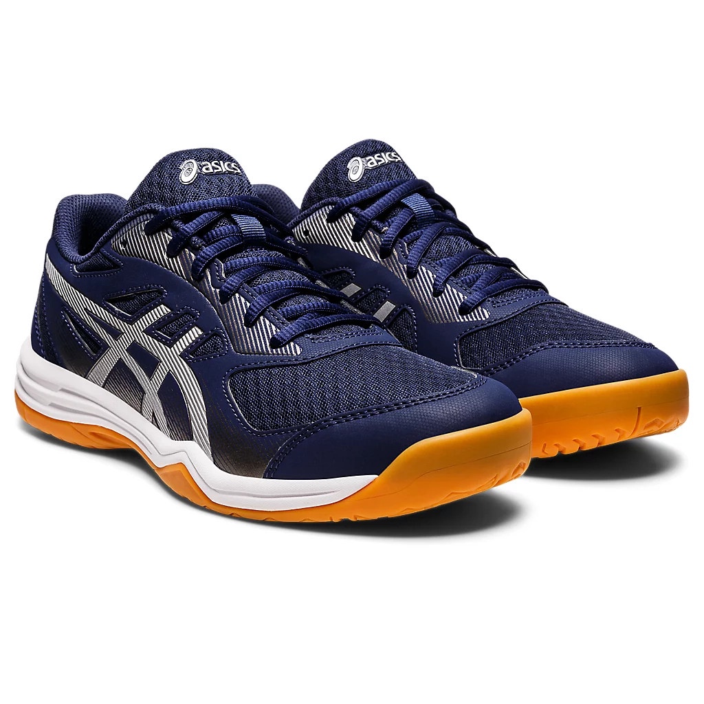 Giày Asics Upcourt 5 Xanh - Giày Chuyên Bóng Chuyền, Cầu Lông, Tennis bật nhảy êm, giảm sốc, thoáng khí, độ bền cao