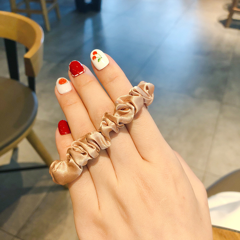 Small Satin Scrunchie Hair Ties,Cute Silk Hair Scrunchie Elastic Hairbands