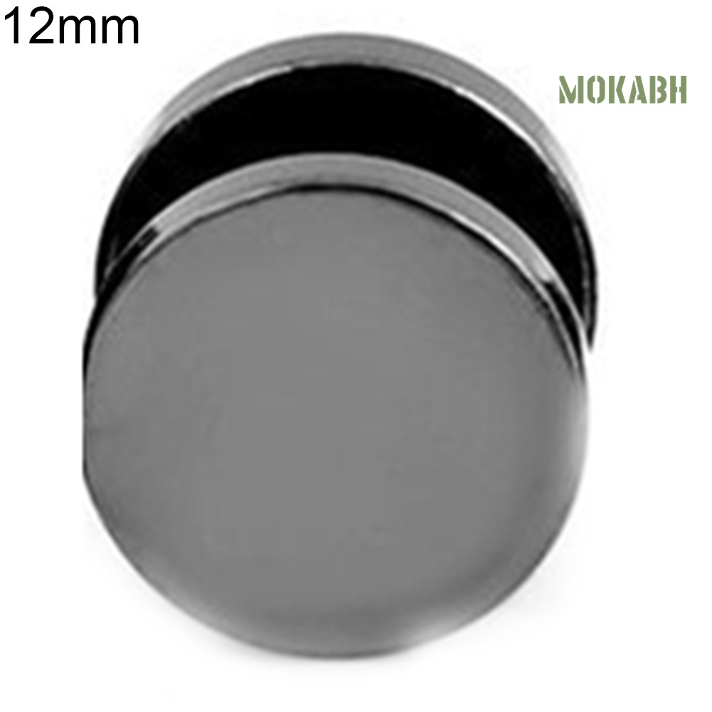 Khuyên Tai Tròn Màu Đen Bằng Thép Không Gỉ 3mm-14mm