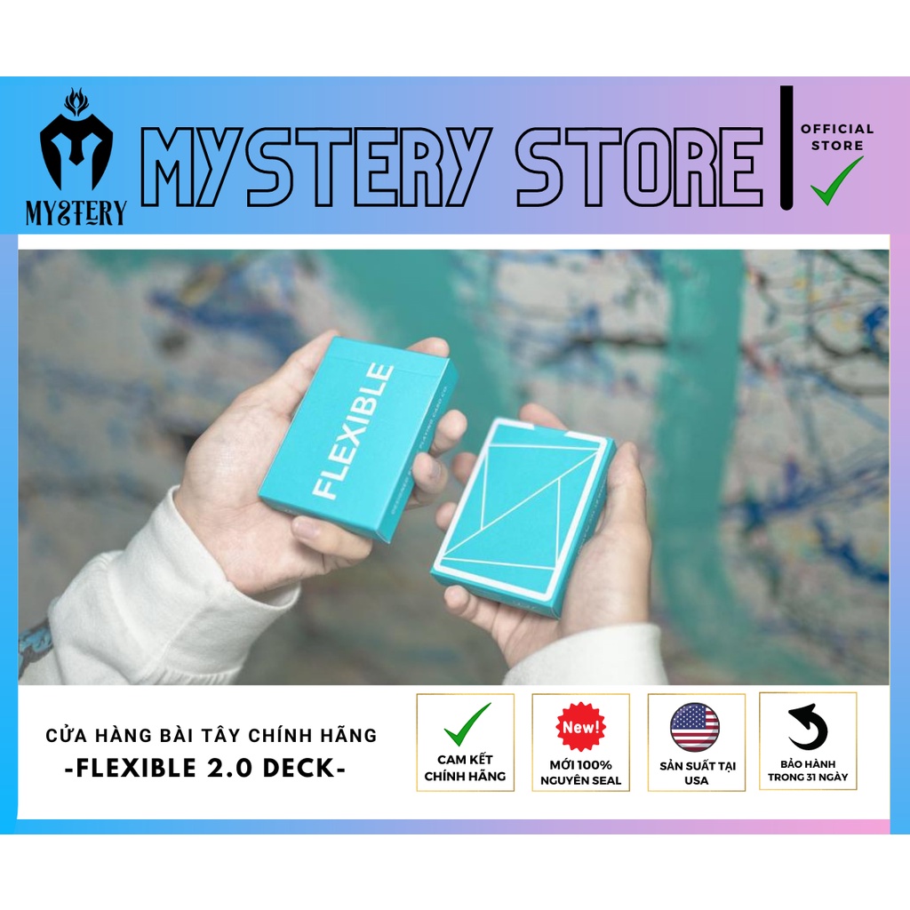Bộ bài USA CAO CẤP CHÍNH HÃNG - FLEXIBLE 2.0 GRADIENTS BLUE & ORANGE - 10TH ANNIVERSARY- Bài Mỹ - Bài ảo thuật (Mystery)