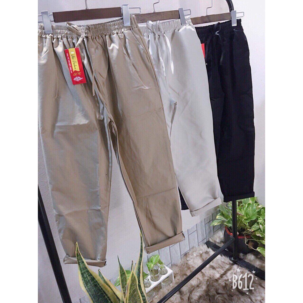 Quần Kaki Suông Baggy Sắn Gấu HARIQUEEN