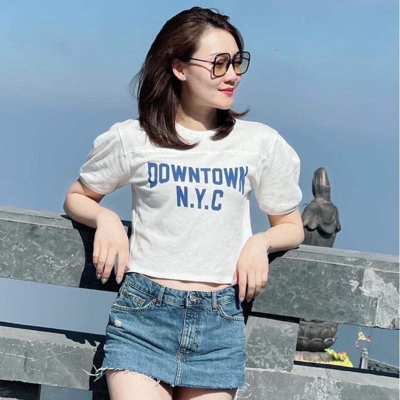 ⚡️BÁN SỈ⚡️Áo thun in chữ 2 màu trắng xanh