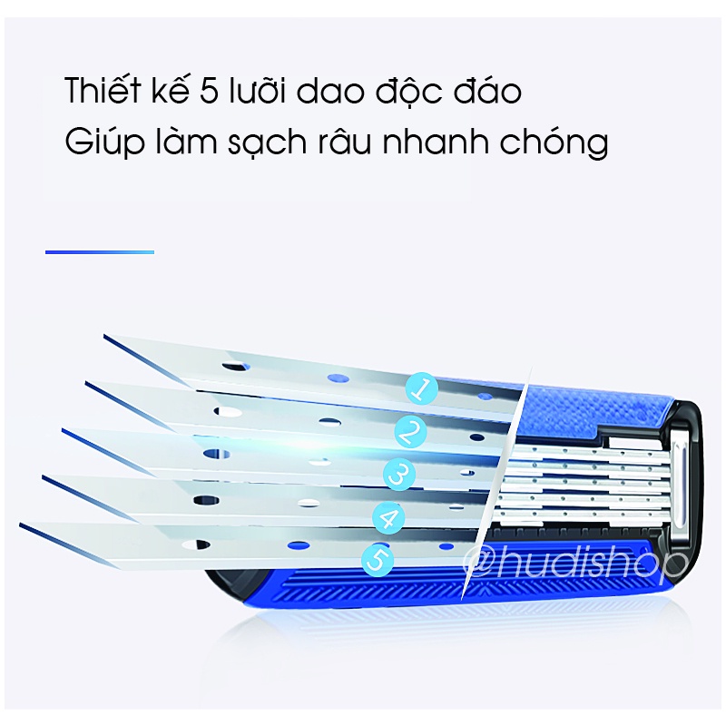 Dao cạo râu 5 lưỡi món dành cho nam nữ Bộ quà tặng cực hot Hudishop