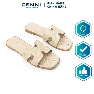 Dép h da rắn bóng ge558 - genni
