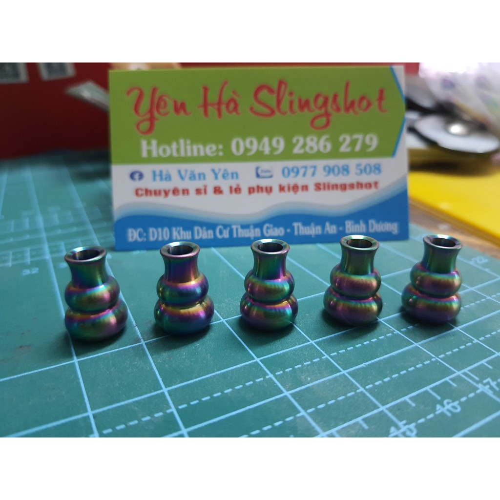 Hạt beat titan Hồ Lô làm móc khoá, xỏ dây paracord