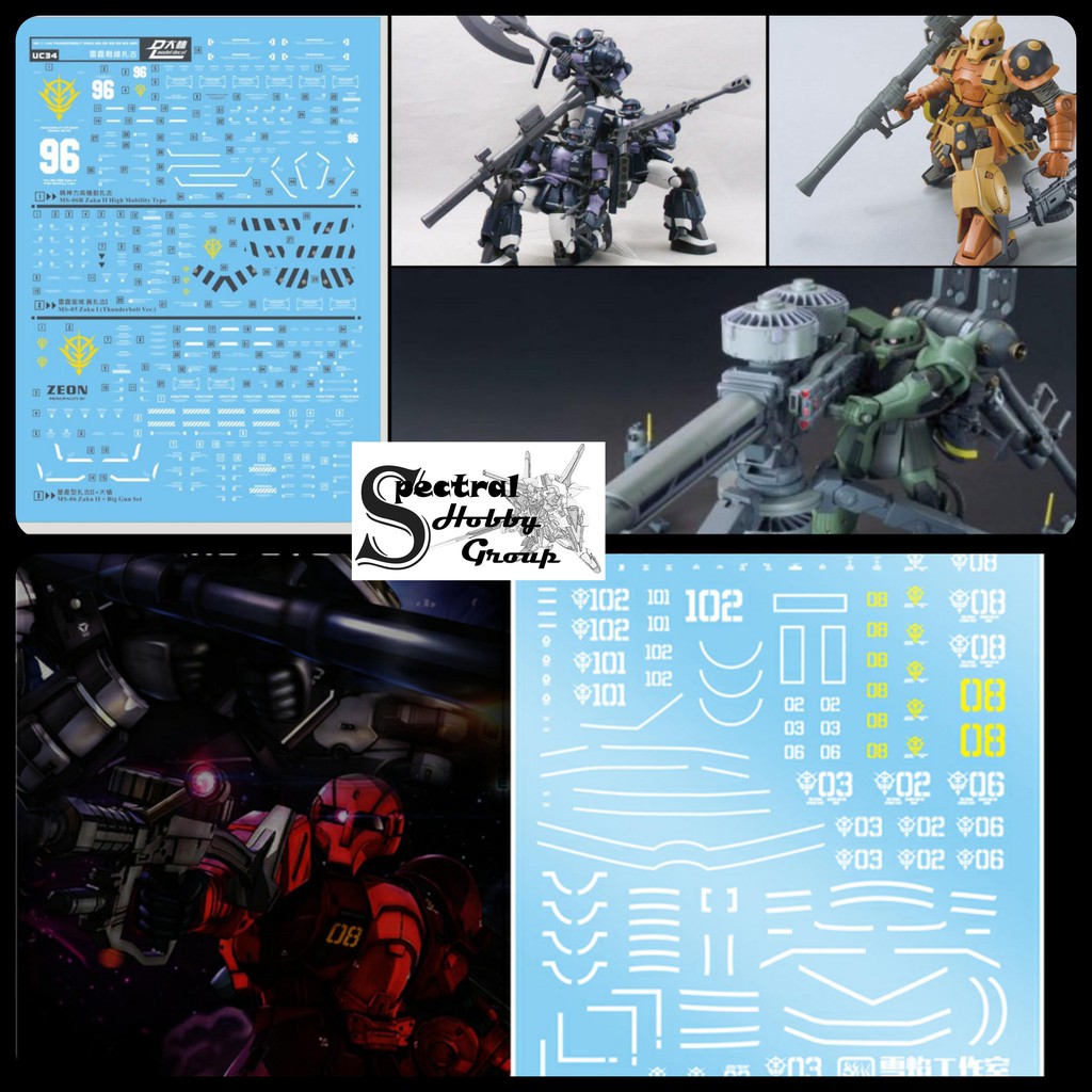 Decal nước dán mô hình HG GTO Zaku | Zaku Thunderbolt gundam - Water sticker