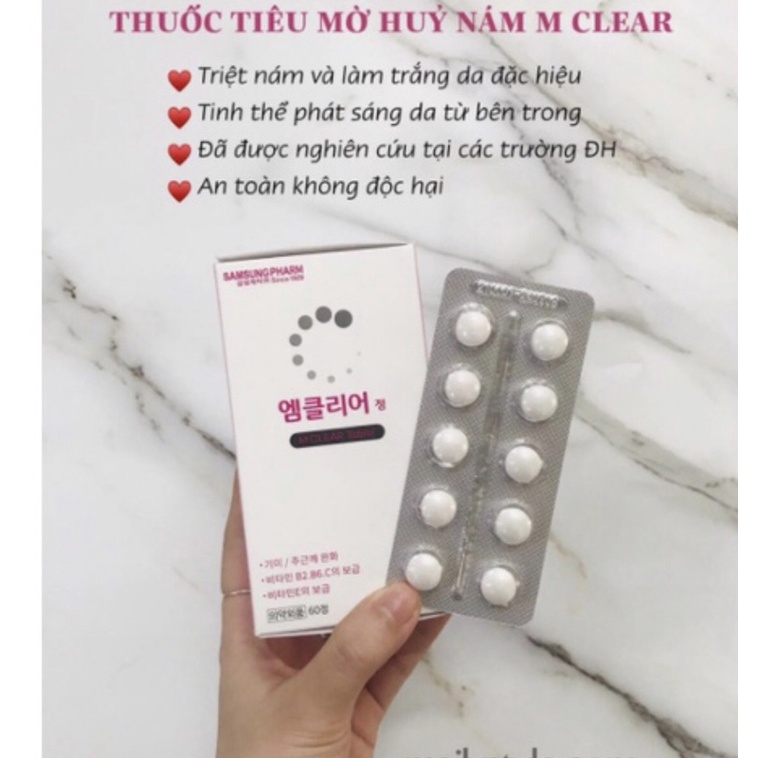 Viên Uống Mờ Nám M Clear