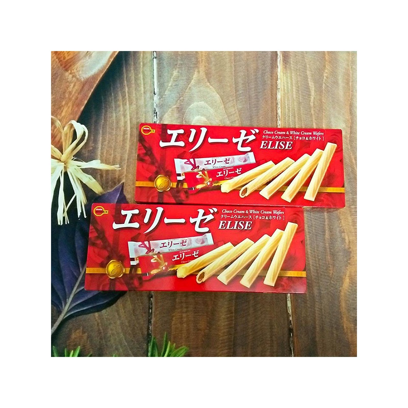 Bánh que Bourbon Elise vị Kem Vanilla hộp 115g và gói 155g