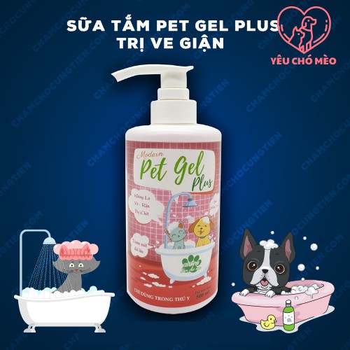 Sữa Tắm Diệt Ve Rận Bọ Chét Chó Mèo Modern Pet Gel PLUS 500ML