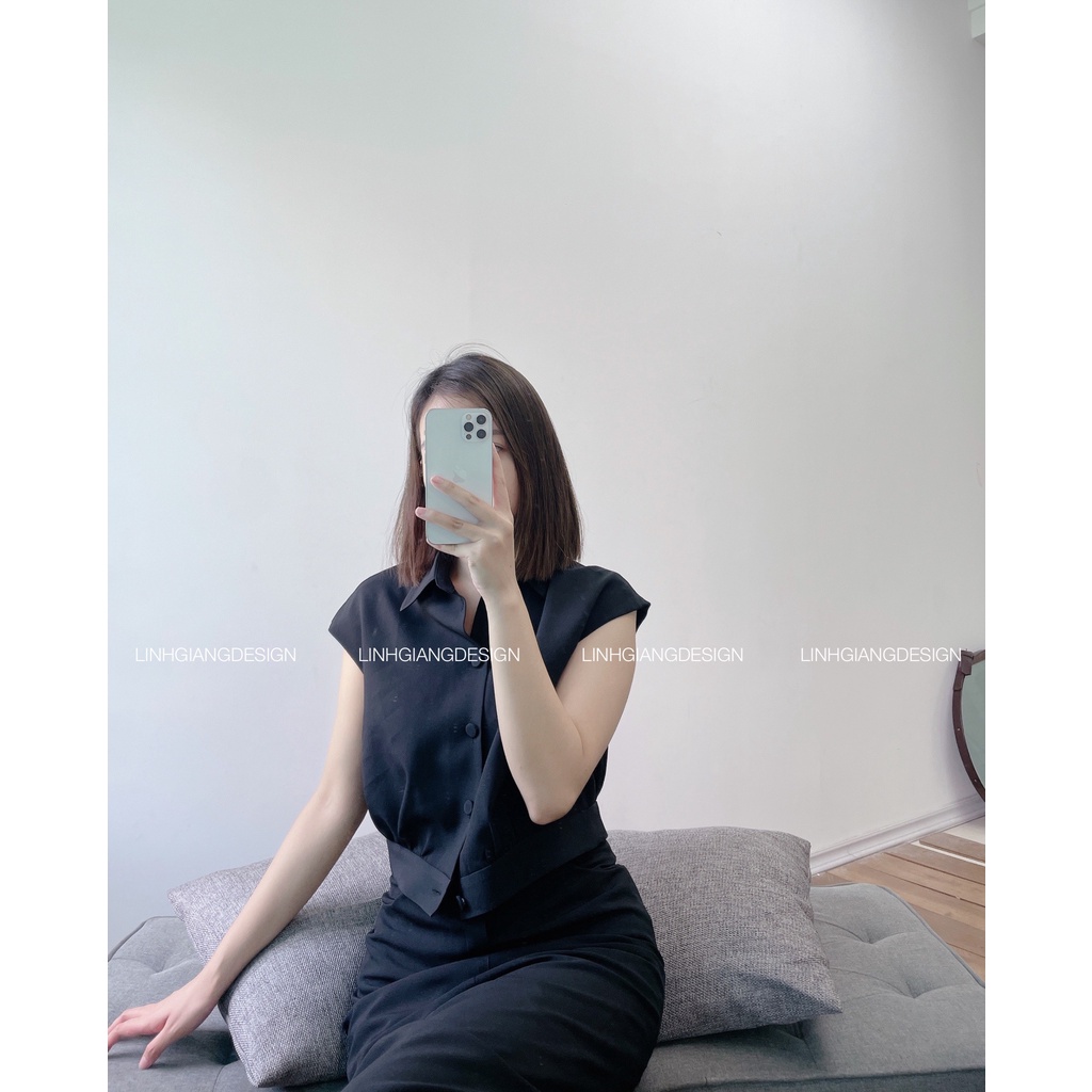 Chân váy dáng đứng sành điệu dài qua gối thời trang nữ thiết kế cao cấp
