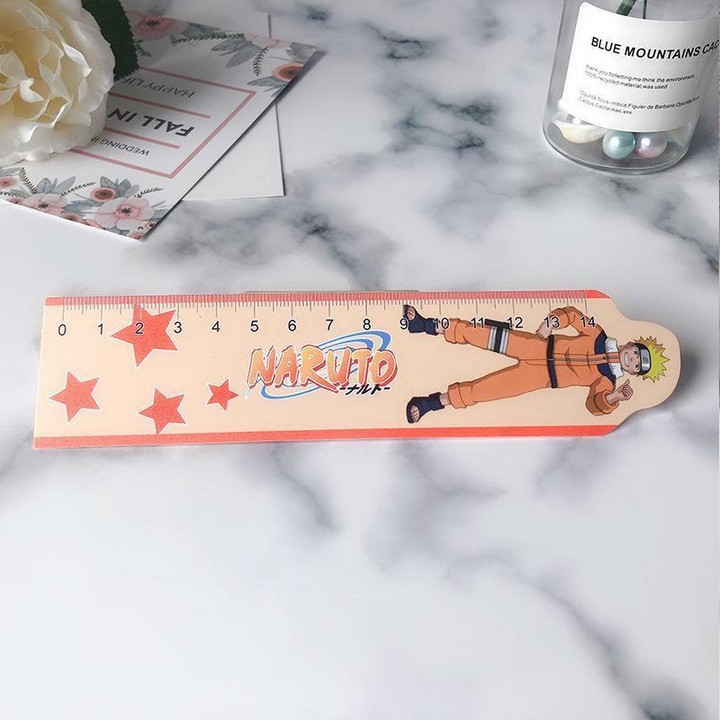 Thước kẻ One Piece dụng cụ học tập bookmark tiện lợi in hình anime chibi