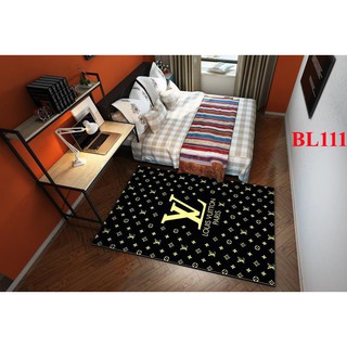 Thảm trải sàn Sofa trang trí phòng khách Bali in 3D Nhung nỉ lì cao cấp BL111