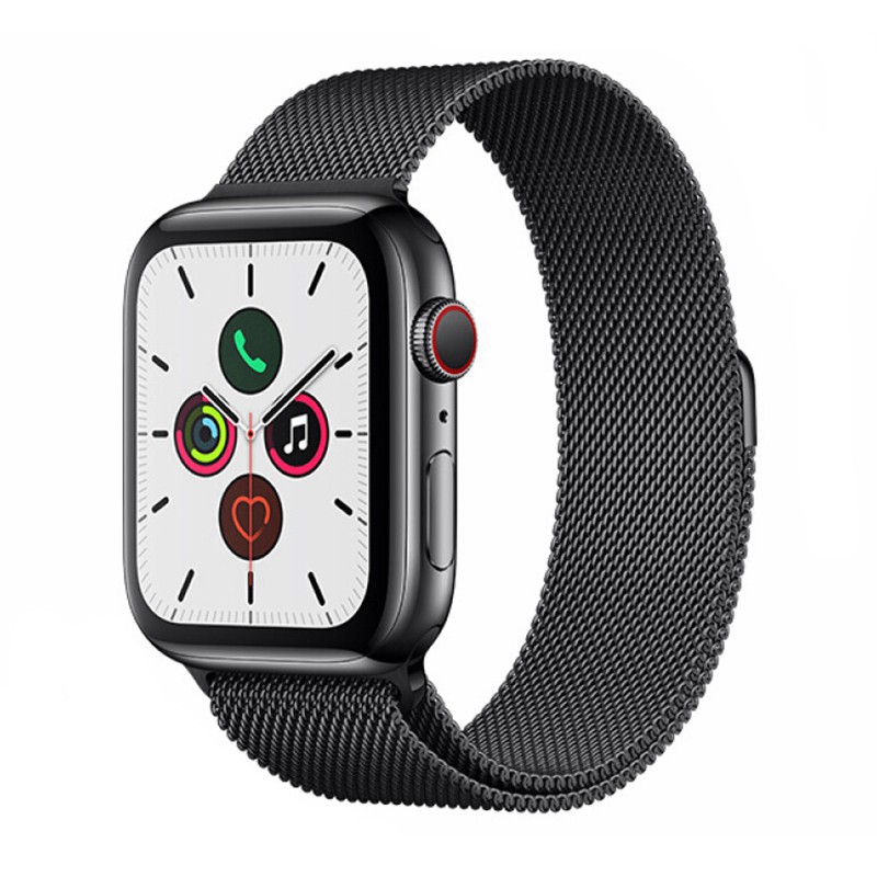 Dây đeo đồng hồ Apple 44/40mm cho Apple Watch 5/4/3/2/1 bằng silicon có khóa bằng thép không rỉ