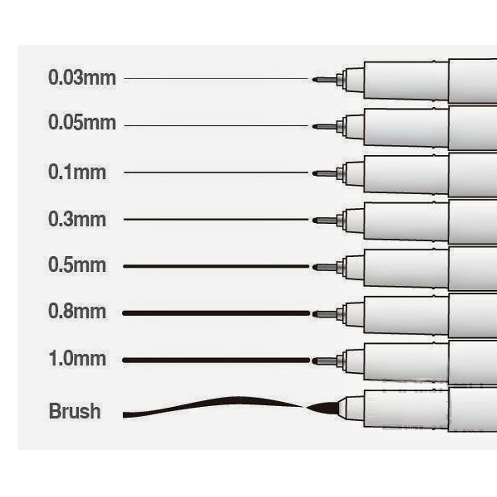 Bút Vẽ Kĩ Thuật Marvy 4600 - Ngòi 0.3/0.5/Brush - Nhiều Màu [Bút Nhật Bản]