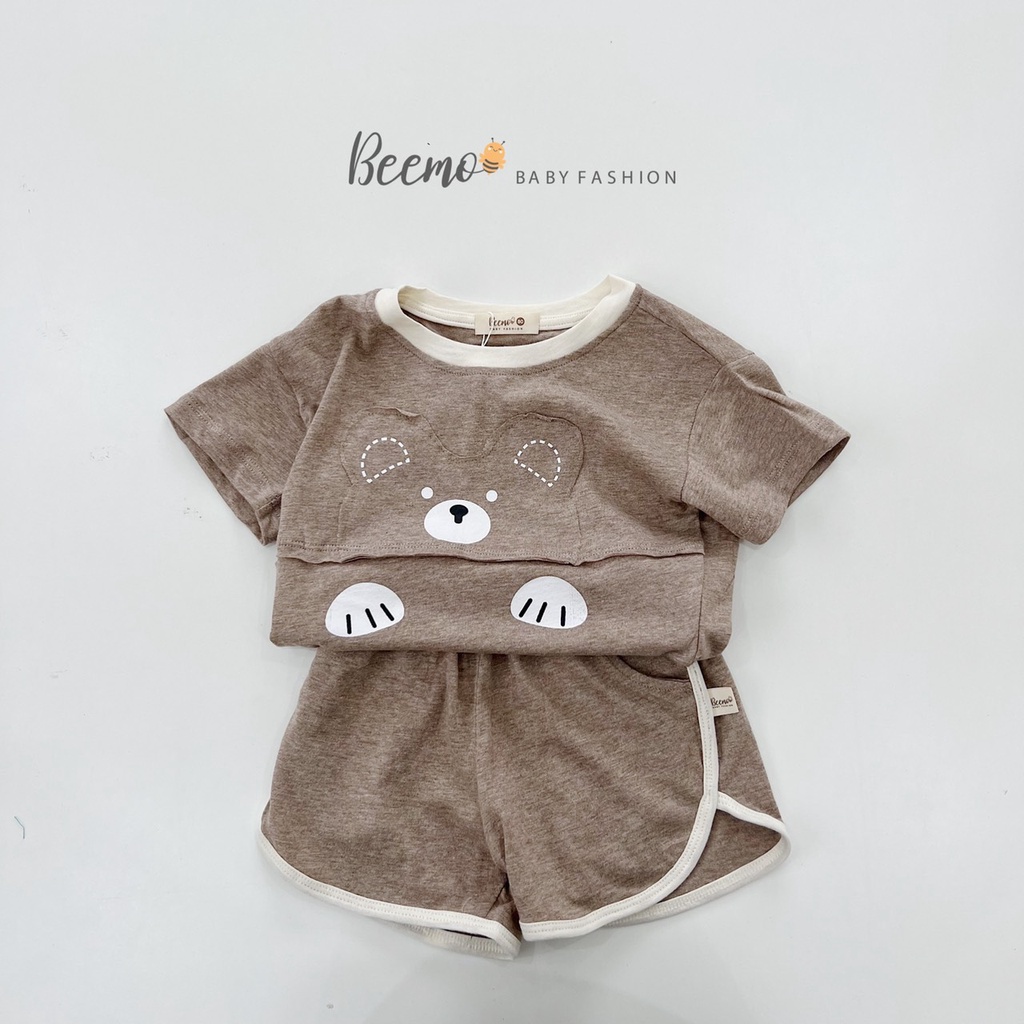 Bộ quần áo đáp gấu 4 màu cho bé Beemo, chất liệu cotton mềm mịn, họa tiết xinh xắn B120