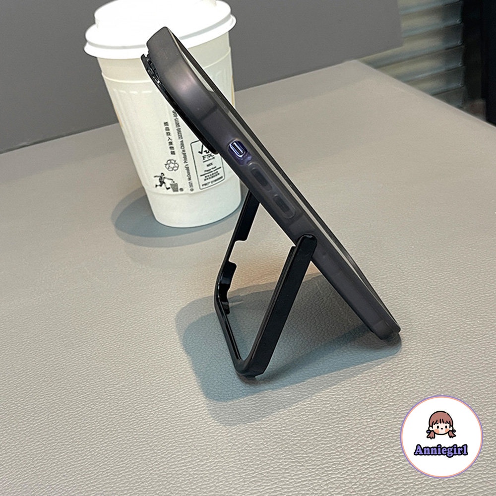 Ốp Điện Thoại TPU Mềm Trong Suốt Chống Trầy Có Giá Đỡ 2 Trong 1 Cho IPhone 13 12 11 Pro Max