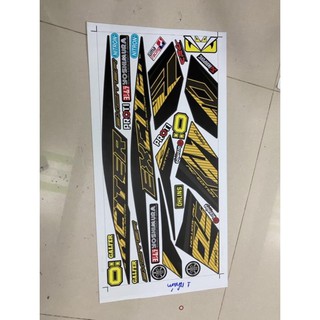 Tem rời Exciter 150 dán xe đen nhám