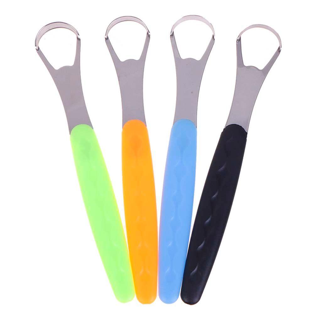 Dụng Cụ Cạo Lưỡi Bằng Thép Không Gỉ Chống Trượt Kèm Hộp Đựng
