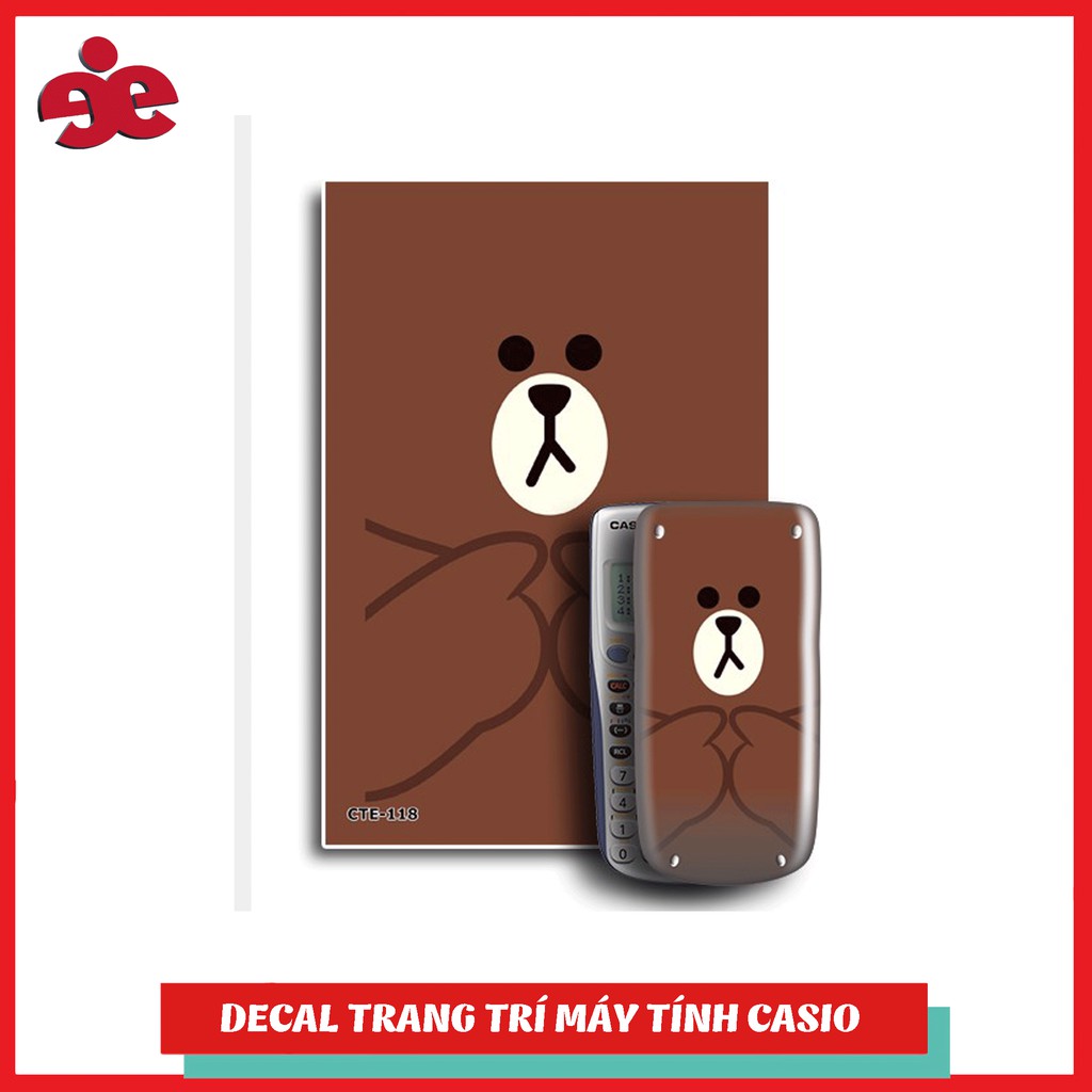 Decal trang trí máy tính Casio/Decal trang trí máy tính Vinacal Dễ Thương 118