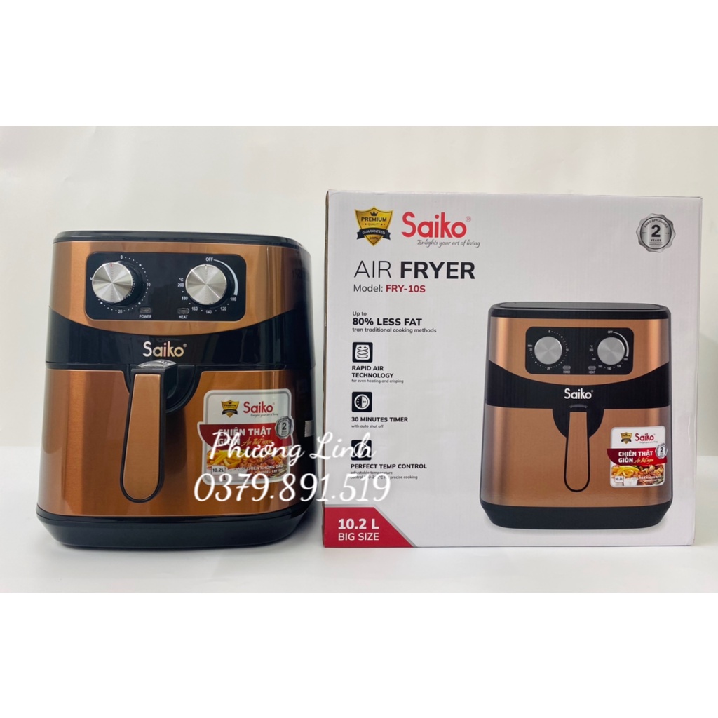 Nồi chiên không dầu Saiko FRY-10S - Hàng Chính Hãng