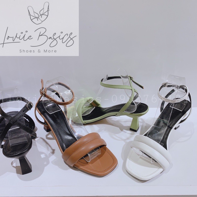 SANDAL CAO GÓT LOVIIE BASICS - SANDAL 7 PHÂN ĐẾ VUÔNG - SANDAL QUAI MẢNH ĐẾ VUÔNG 7CM - SANDAL ĐẾ VUÔNG G210338