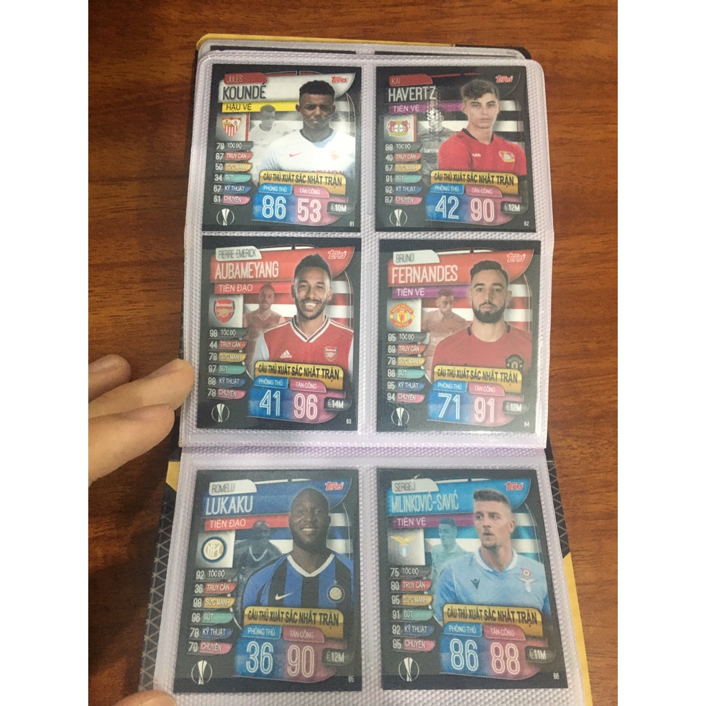 Bộ Sưu Tập 66 Thẻ Cầu Thủ In Album Match Attax Extra 2019-20