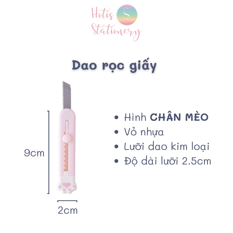 [HOTIS] Dao rọc giấy hình gà con, chân mèo