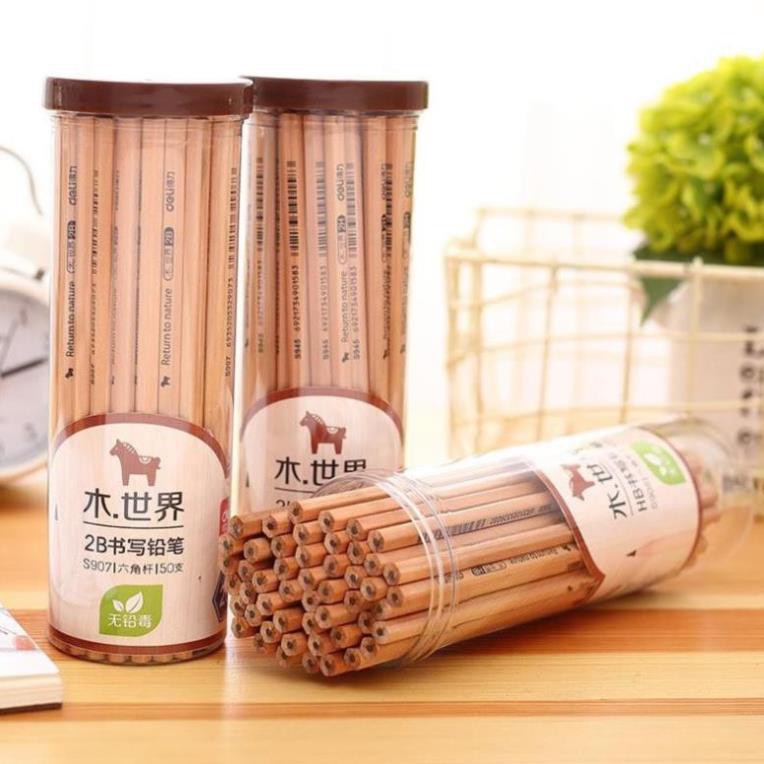 [XẢ KHO+FREE SHIP] Hộp 50 Bút Chì Deli Gỗ Cao Cấp Hàng Sịn 2B