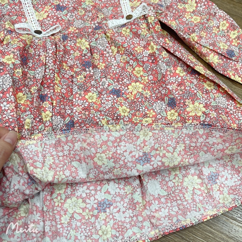 Váy công chúa, thô hoa nhí đỏ