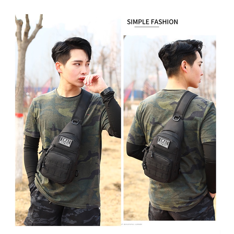 Túi đeo chéo ngực họa tiết rằn ri cá tính cho nam