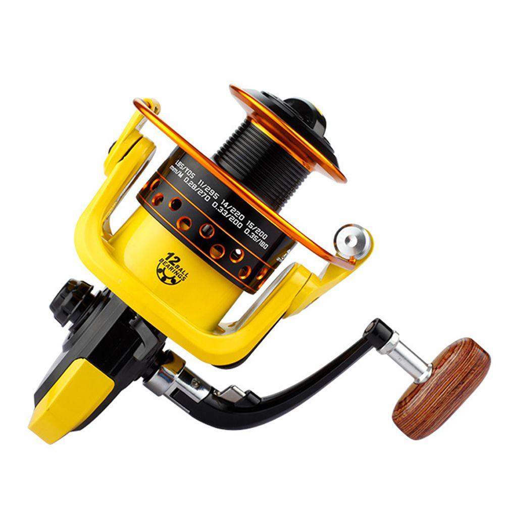 Guồng Quay Câu Cá Bằng Kim Loại Tay Cầm Gỗ