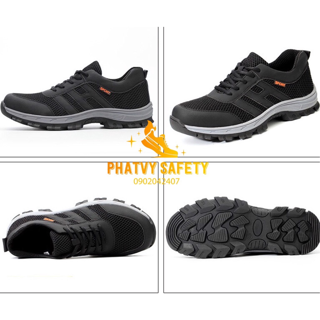 Giày Bảo Hộ Lao Động 2TH Kiểu Thể Thao Mũi Thép, Đế Lót Thép BD53-Chống Đinh/Trơn Trượt Giày Công Trình