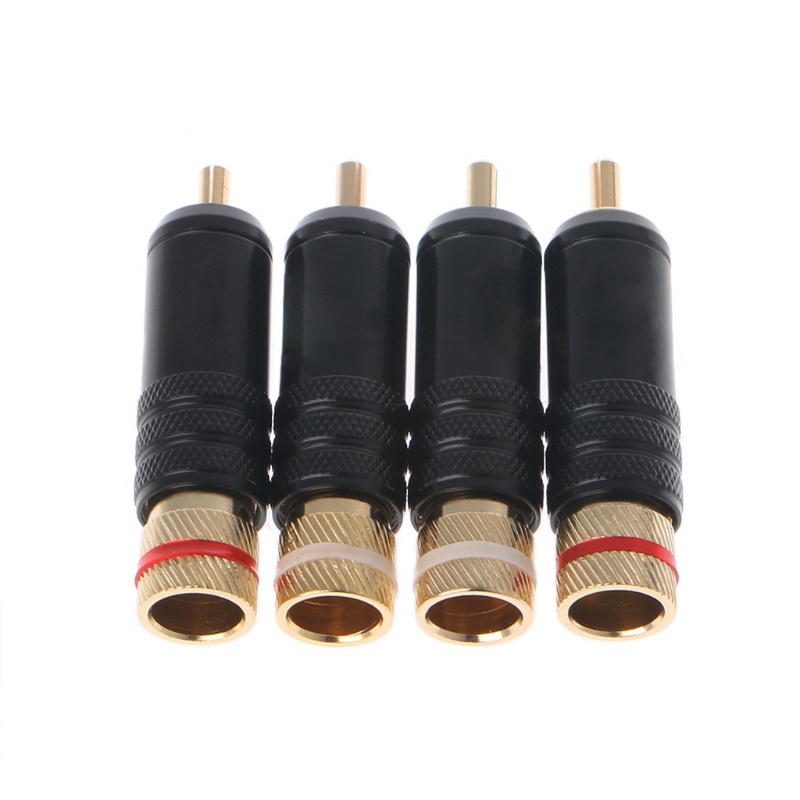 Set 4 Phích Cắm RCA Mạ Vàng WBT-0144