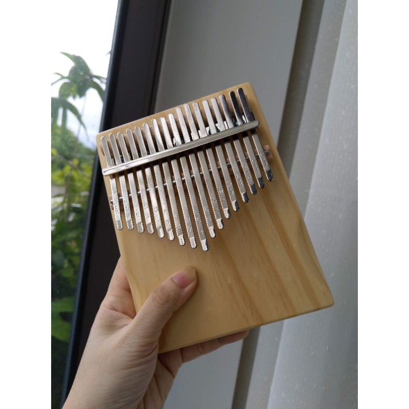 Mua [CÓ SẴN] - Đàn Kalimba 17 phím gỗ nguyên khối giá tốt - kèm phụ kiện âm vang hay không tịt nốt