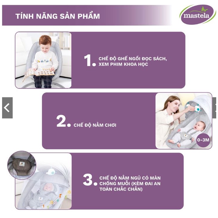 Ghế bập bênh điện cho bé dỗ bé ngủ  nôi sơ sinh giường nôi trẻ em ghế tựa ghế tựa cho bé 0-3 tuổi