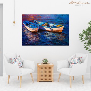 Tranh Canvas sơn dâu " Thuyền Đôi"
