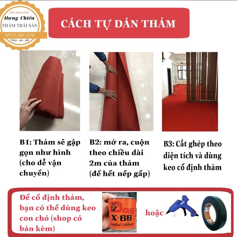 Thảm lót sàn nỉ trải văn phòng, phòng khách , nhà ở, sự kiện loại trơn 1 màu đẹp 3mm giá rẻ dạng cuộn