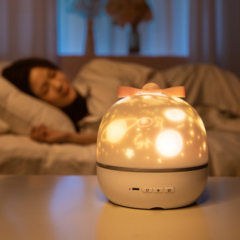 Đèn Ngủ Chiếu Sao 3D Tự Xoay, Cổ Tích, Đại Dương, Sinh Nhật Đèn LED Lãng Mạn