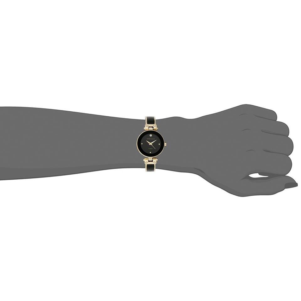 ĐỒNG HỒ NỮ ANNE KLEIN AK1980BKGB  Diamond-accented Dial Black and Gold-tone