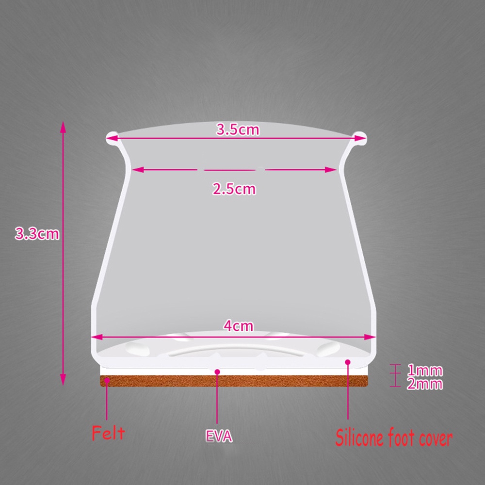 YIYU Đệm Bọc Chân Bàn Ghế Bằng Silicone Pvc Chống Trầy Không Gây Tiếng Ồn Nhiều Màu