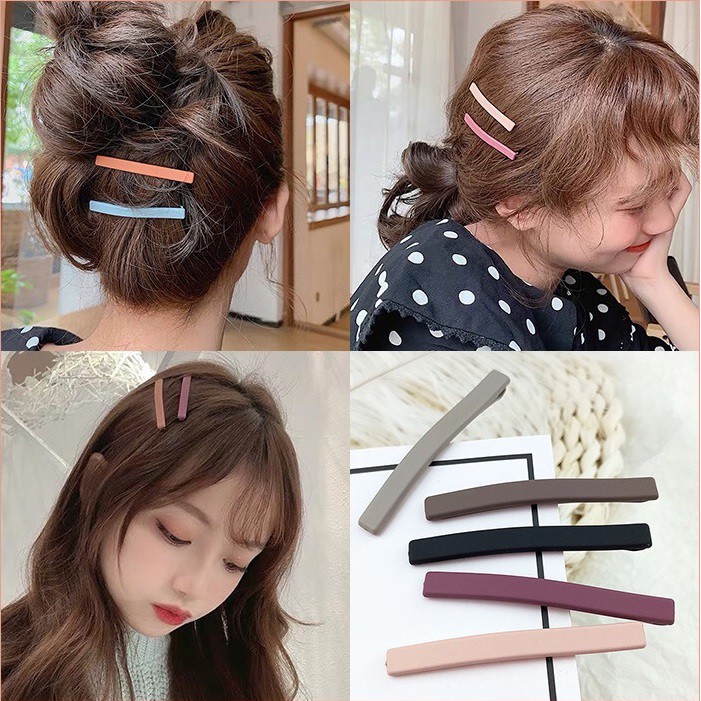 Kẹp Tóc Nữ Trơn Nhiều Màu Dễ Thương Hàn Quốc