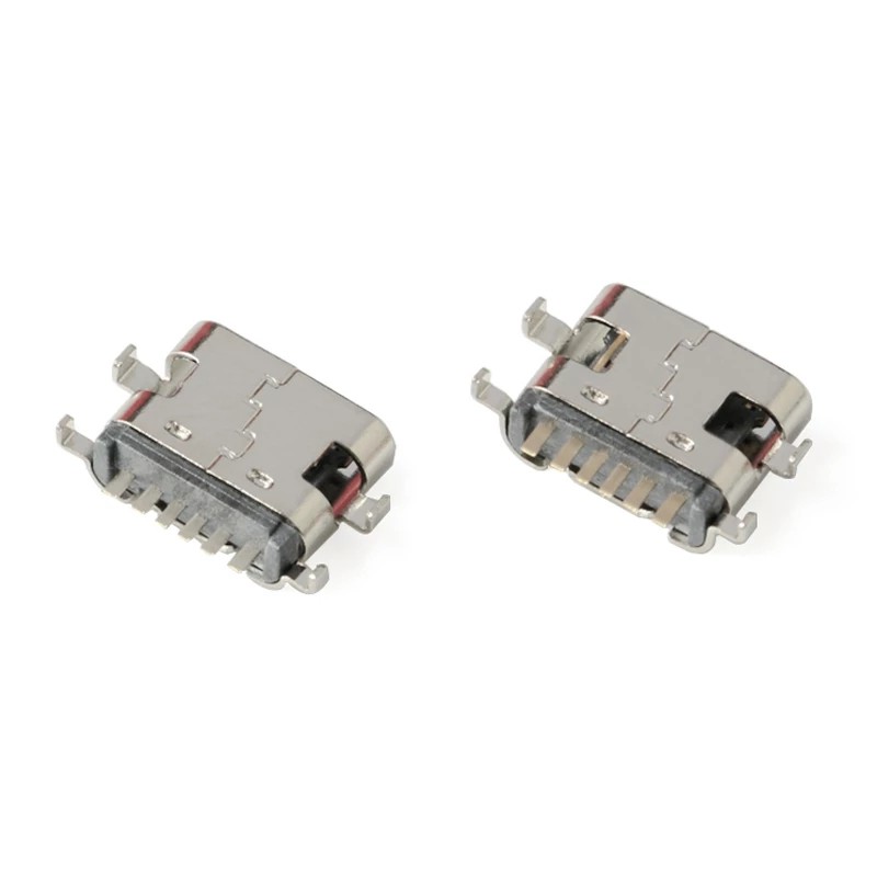 Set 10 đầu nối micro USB loại C 3.1 6 pin SMT thay thế SMD DIP cho đầu sạc PCB thủ công dòng điện cao