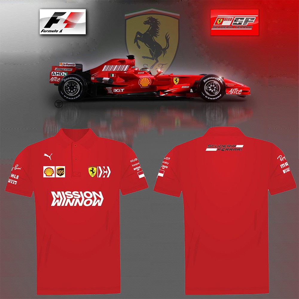 Áo Polo Racing Scuderia Ferrari F1 2021