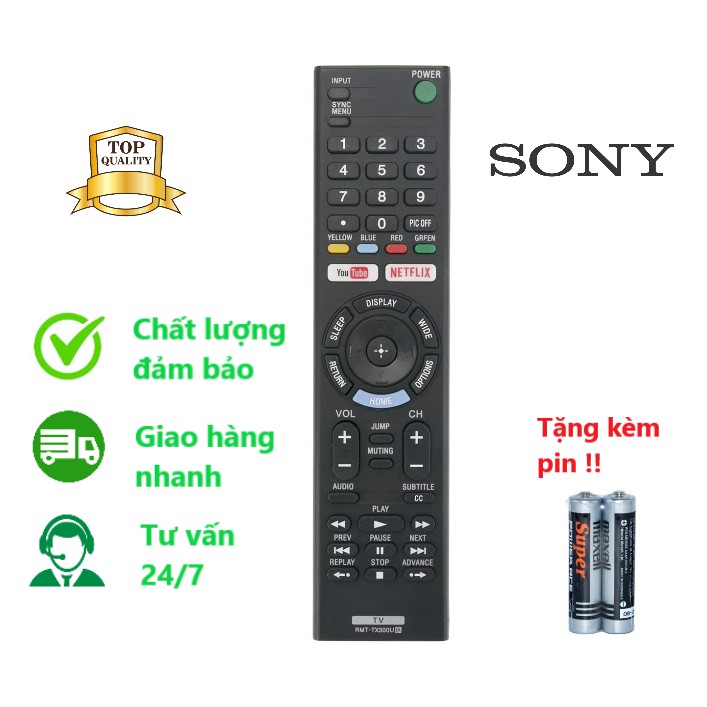 Điều khiển tivi Sony smart RM-TX300P