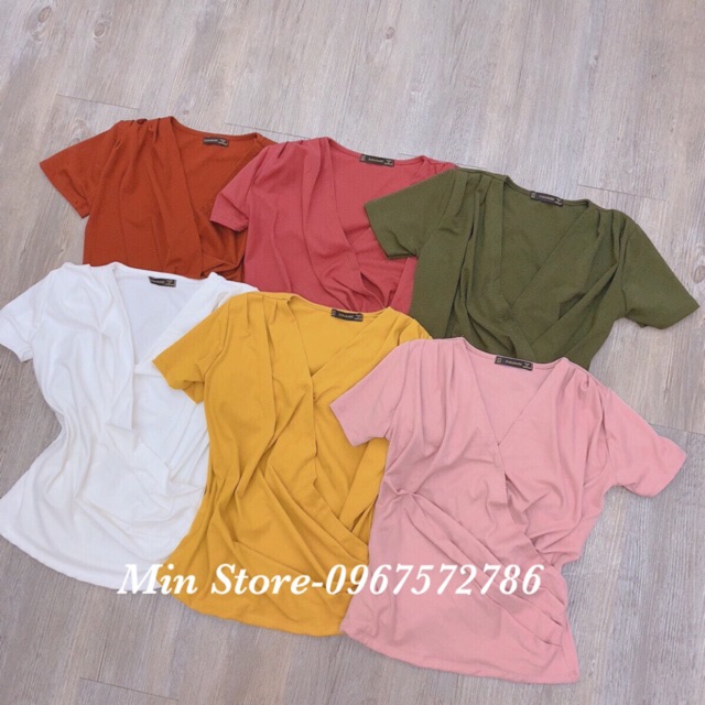 Áo cotton vạt chéo