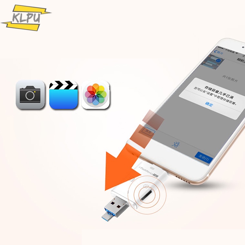 Đầu Đọc Thẻ Nhớ SD Đa Năng 3 Trong 1 Cho iPhone iPad PC