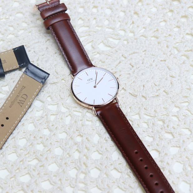 [GIFTSET]Đồng Hồ Nam Nữ Daniel Wellington Classic Sheffield Rose Gold White 36mm + ST Mawes Strap DW Chính Hãng