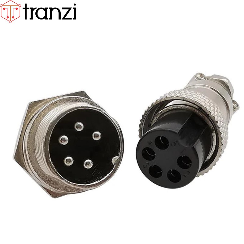 Giắc GX16 5P 16mm bộ đực cái - túi 1 bộ đực cái