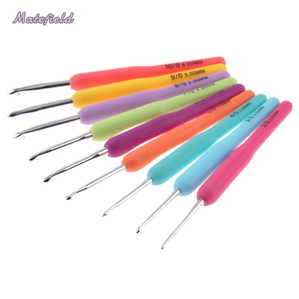 Set 9 móc đan len nhiều màu sắc tiện dụng