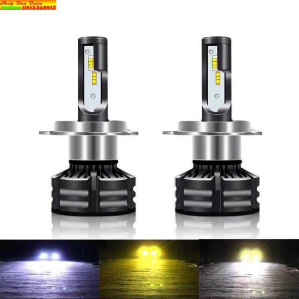 ĐÈN PHA LED T6 SIÊU SÁNG - 3 MÀU SÁNG GẮN OTO- XE MÁY
